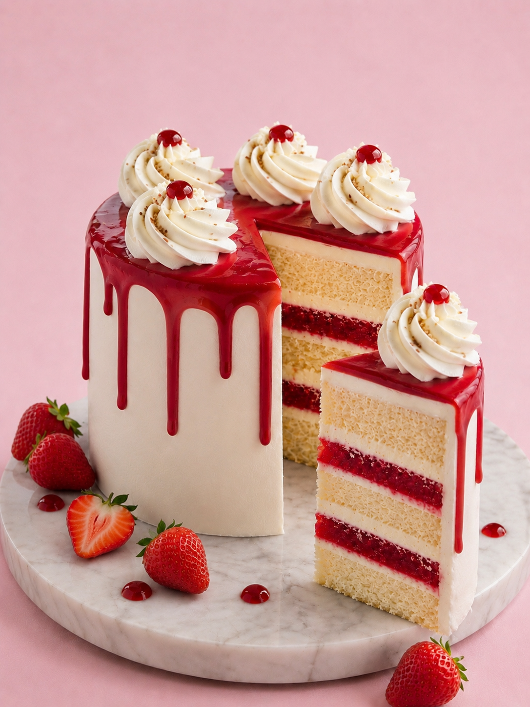 Layer Cake Fraisier 10-12 Parts