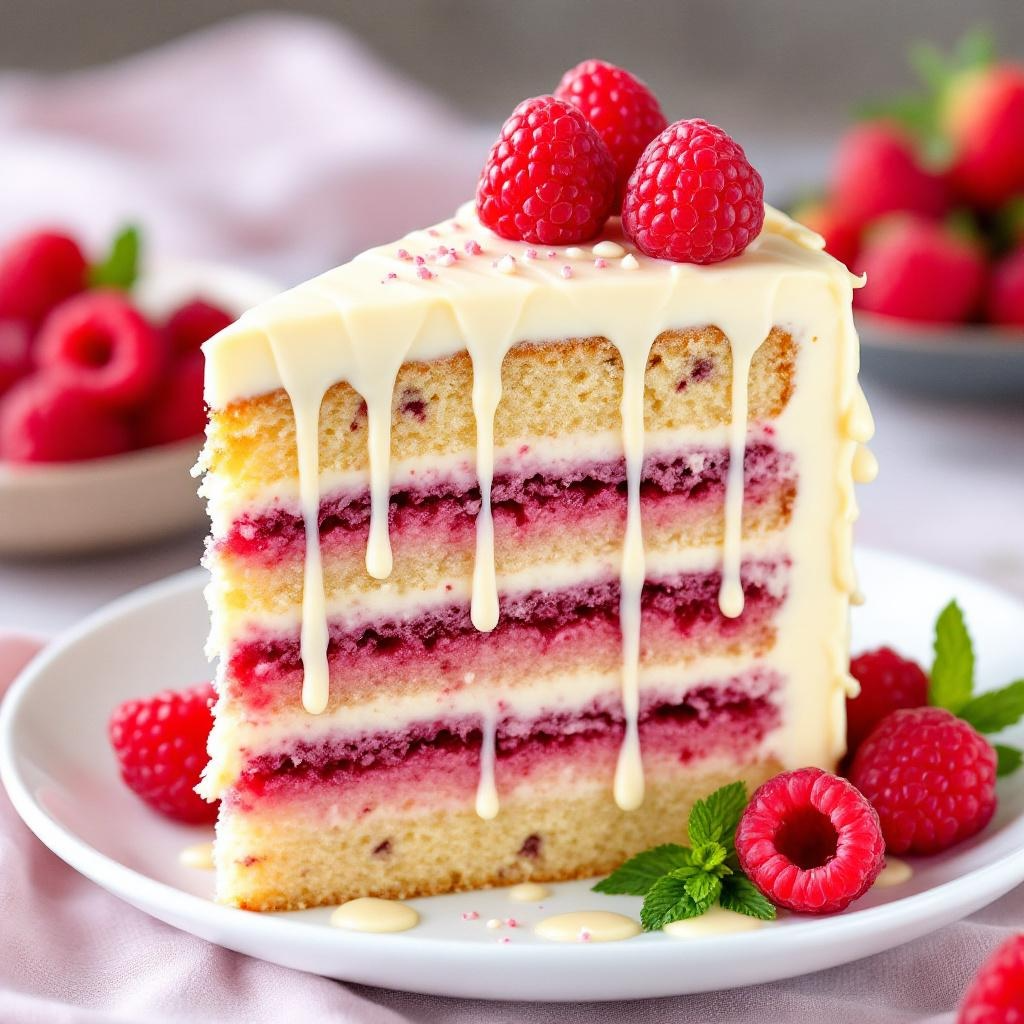 Layer Cake Framboise Chocolat Blanc